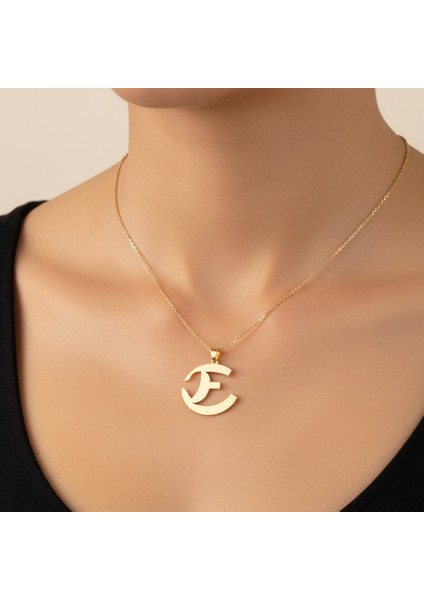 14 Ayar Altın Kolye Ucu Harf E GM9510 1 gr
