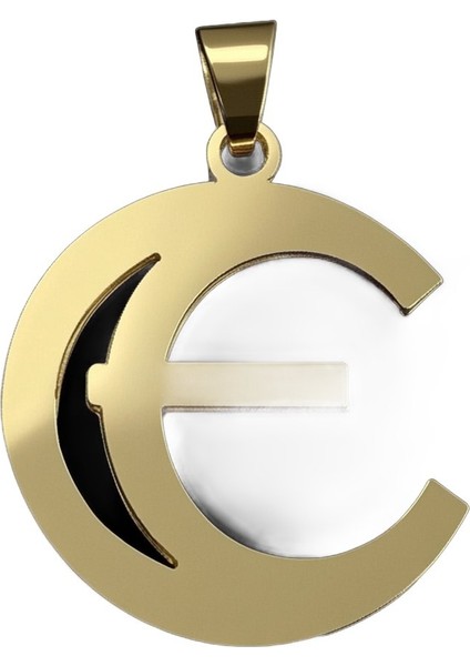 14 Ayar Altın Kolye Ucu Harf E GM9521 1 gr