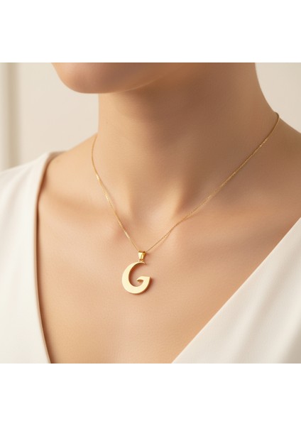 14 Ayar Altın Kolye Ucu Harf G GM9662 1 gr
