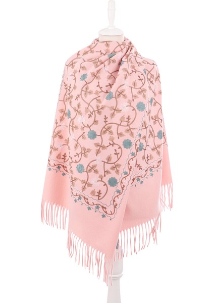 Pembe Nakışlı Kışlık Şal fiyatları