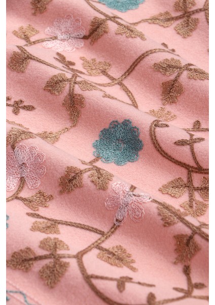 Pembe Nakışlı Kışlık Şal fırsatları