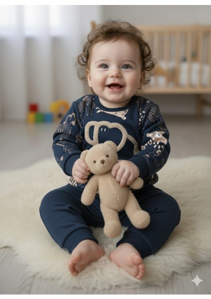 Fil Desenli Kabartmalı Erkek Bebek/çocuk Alt Üst Takım fiyatları