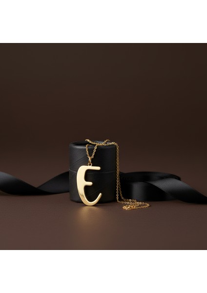 14 Ayar Altın Kolye Ucu Harf E GM9508 0.5 gr modelleri