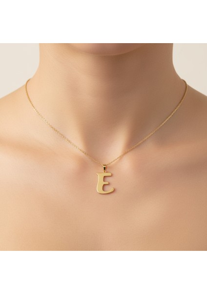 14 Ayar Altın Kolye Ucu Harf E GM9512 1 gr