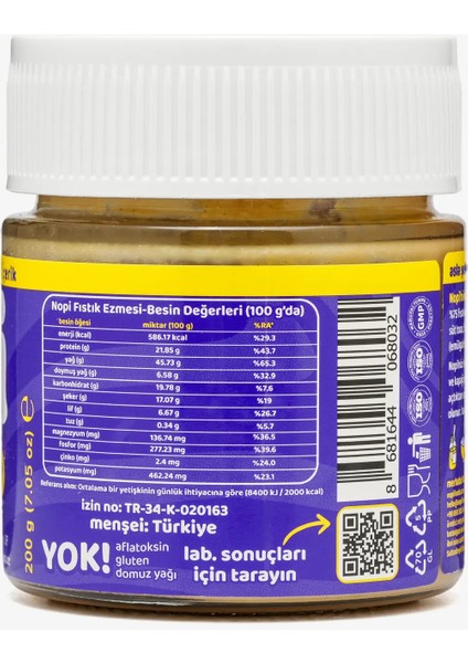 Nopı Ikili Set- Parçacıklı Yer Fıstığı & Parçacıklı Fındık Ezmesi ( 2 x 200 G) fırsatları