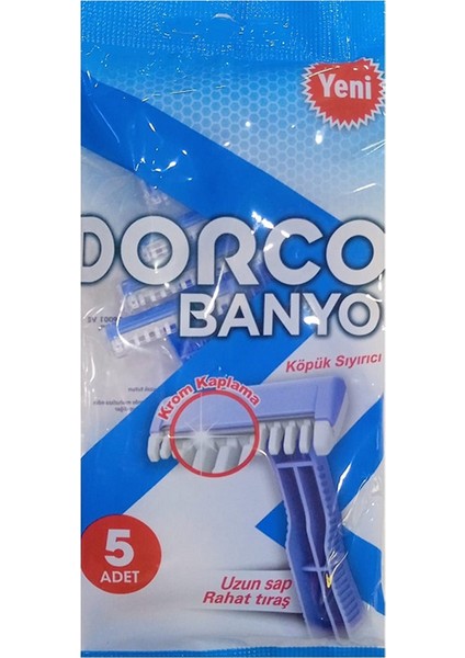 Dorco Banyo Tek Bıçak 5li Poşet