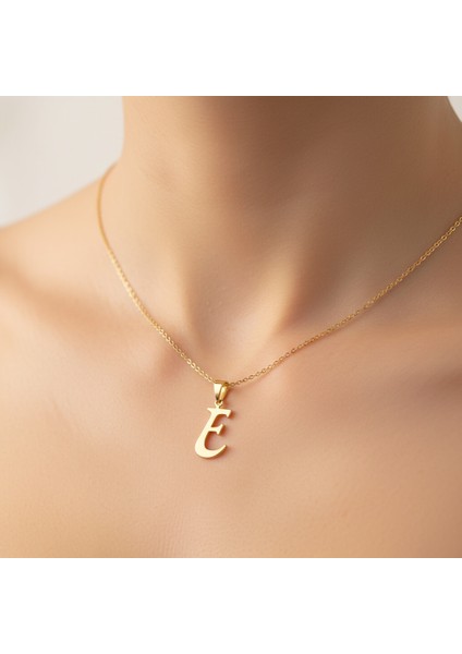 14 Ayar Altın Kolye Ucu Harf E GM9518 1 gr
