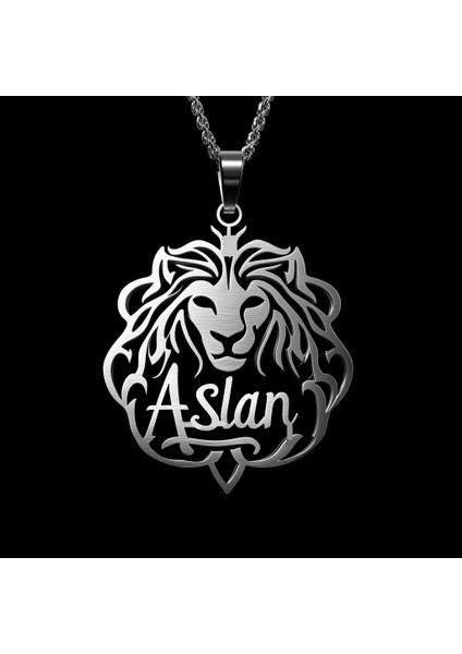 925 Ayar Gümüş Kolye Aslan SM9542