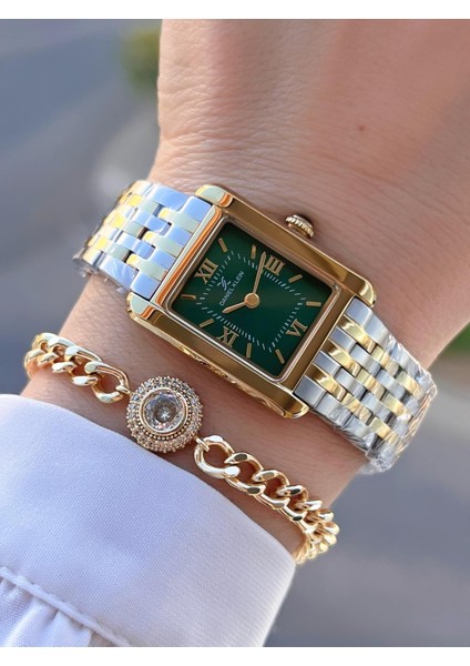 Çelik Kordon 2 Yıl Garantili 3 Atm Suya Dayanıklı+Bileklik Kadın Kol Saat BFG.10806.5