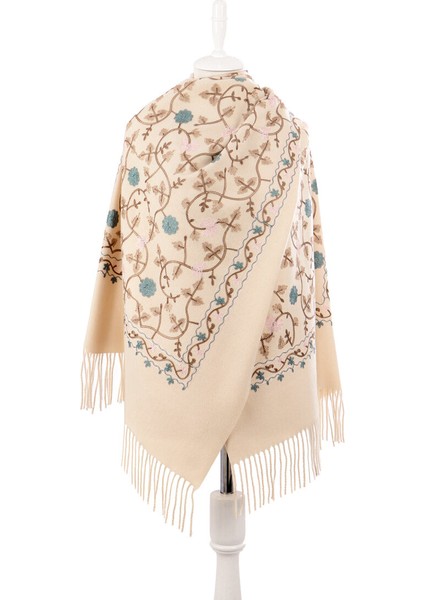 Bej Nakışlı Kışlık Şal fiyatları