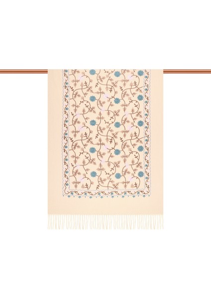 Bej Nakışlı Kışlık Şal modelleri