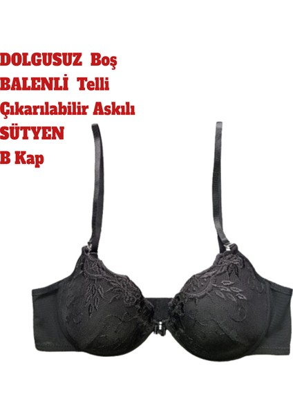 Sütyen Dolgusuz Boş Balenli Telli Çıkarılabilir Askılı B Kap