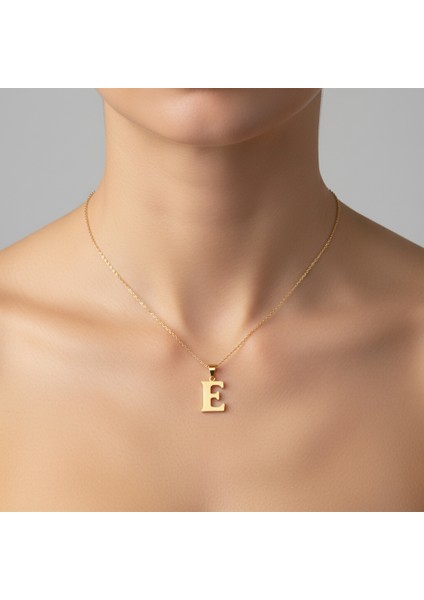 14 Ayar Altın Kolye Ucu Harf E GM9503 1 gr