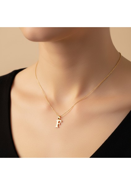 14 Ayar Altın Kolye Ucu Harf F GM9639 1 gr