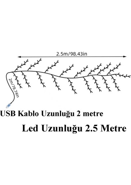 Sihirli Söğüt Asma Ağacı Ledi 144 LED 8 Mod + Uzaktan Kumandalı ( Yapışkanlı) Günışığı Ledli fiyatları