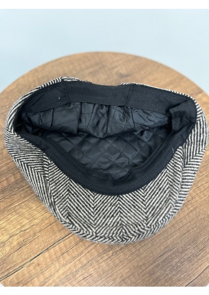 Erkek Desenli Kaşe Kışlık Kasket – Arkası Lastikli Standart indirimleri