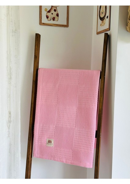 Ftbabycollection %100 Pamuk Waffle Pike Bebek Battaniyesi 90X100 cm – Pembe fiyatları