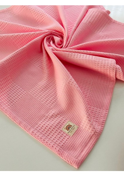 Ftbabycollection %100 Pamuk Waffle Pike Bebek Battaniyesi 90X100 cm – Pembe fırsatları