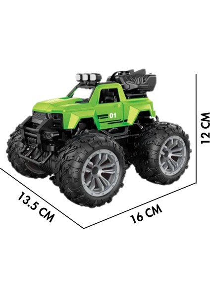 Oyuncak 4x4 Uzaktan Kumandalı Duman Atan 4 Çeker Motor Şarjlı Hız Vites Tuşlu Araba Buhar Atan Jeep Araba 15 Km/h Hız Mavi, Yeşil, Kırmızı modelleri