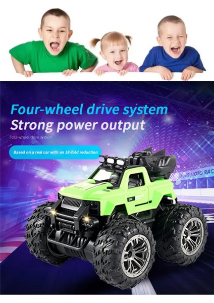 Oyuncak 4x4 Uzaktan Kumandalı Duman Atan 4 Çeker Motor Şarjlı Hız Vites Tuşlu Araba Buhar Atan Jeep Araba 15 Km/h Hız Mavi, Yeşil, Kırmızı indirimleri