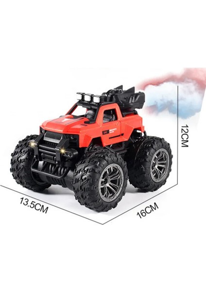 Oyuncak 4x4 Uzaktan Kumandalı Duman Atan 4 Çeker Motor Şarjlı Hız Vites Tuşlu Araba Buhar Atan Jeep Araba 15 Km/h Hız Mavi, Yeşil, Kırmızı modelleri