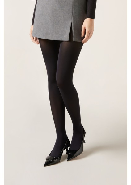 40 Den Opak Mat Cotton Siyah Kaçmaz Kadın Külotlu Çorap fırsatları