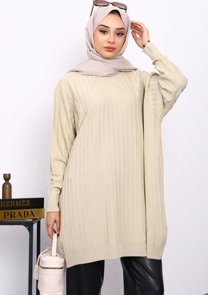 Taş Merserize Fitilli Salaş Tunik modelleri