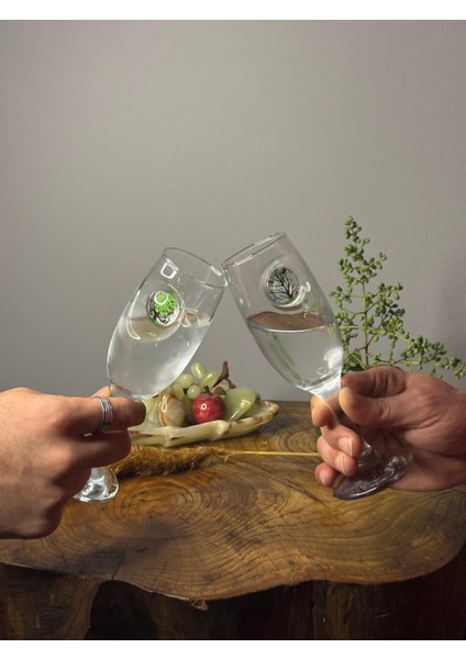 Pembe Çiçekli Kadehi – 2’li Set - (kahve yanı su/kokteyl bardağı) 190 ml fiyatları