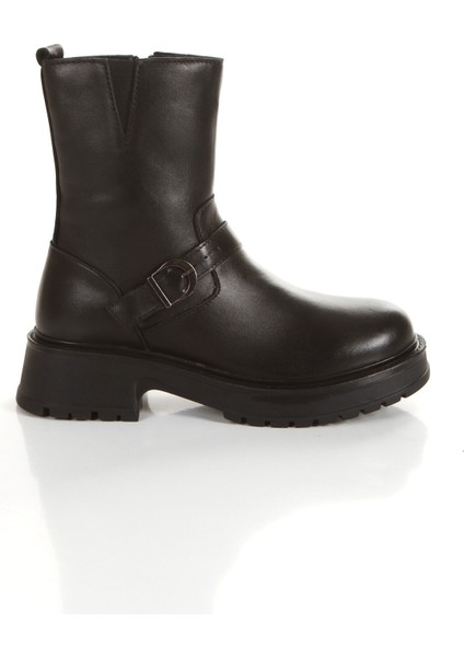 Hakiki %100 Deri Kalın Topuklu Yandan Tokalı Kadın Bot modelleri