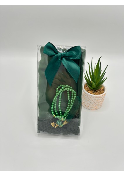 Çeyizlik, Hediyelik, Bohçalık, Kutulu Namaz Örtüsü ve Inci Tesbih Seti (Mevlit Sünnet Hac Umre)