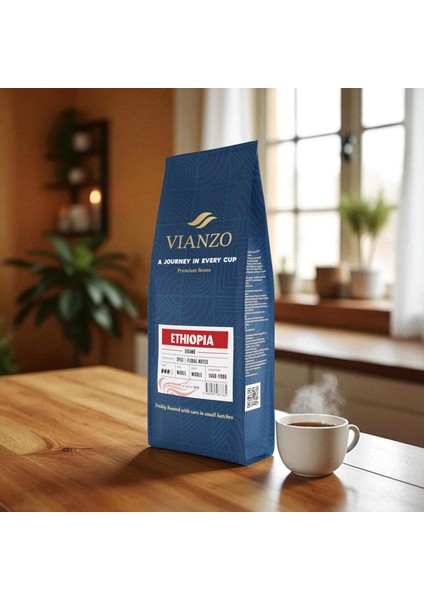 Ethiopia Sidamo Öğütülmüş Filtre Kahve, %100 Arabica 250 G indirimleri