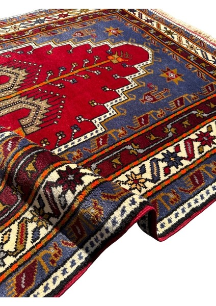 El Dokuma Sıfır Konya Kavak Halısı Seccade 117X185 Kök Boya Sık Namazlık Kırmızı modelleri