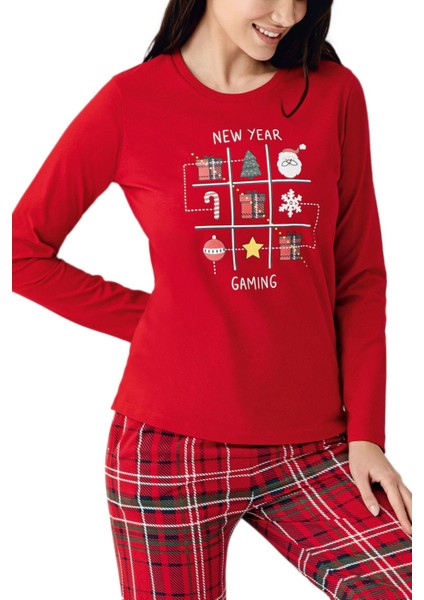 Kadın Kırmızı Pijama Takımı 3512 fiyatları