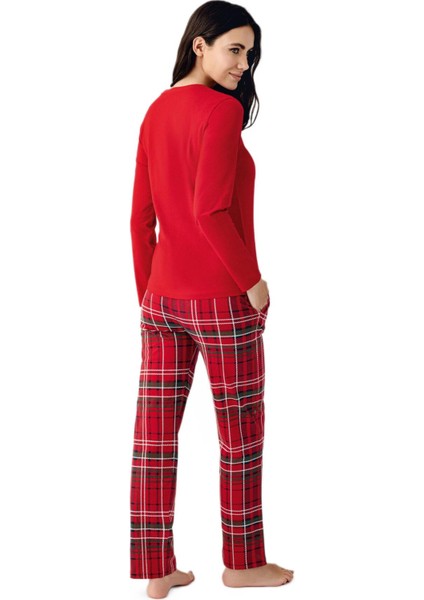Kadın Kırmızı Pijama Takımı 3512 modelleri