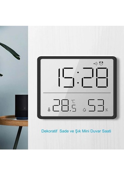 Masa Saati USB Güç Saat Erteleme Modern.saat Yuvarlak Siyah Dijital LED fiyatları