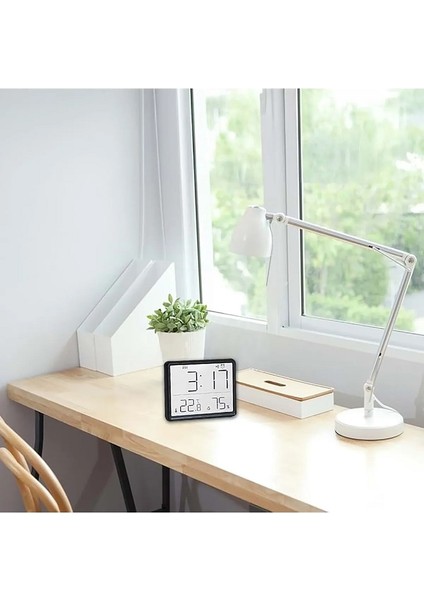 Masa Saati USB Güç Saat Erteleme Modern.saat Yuvarlak Siyah Dijital LED fırsatları