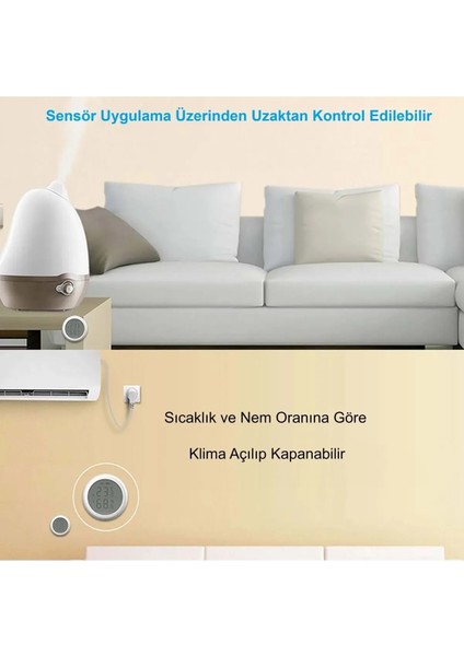 Zigbee Tuya Akıllı Yaşam Uygulaması Sıcaklık Nem Sensörü LCD Ekran App Kontrol modelleri