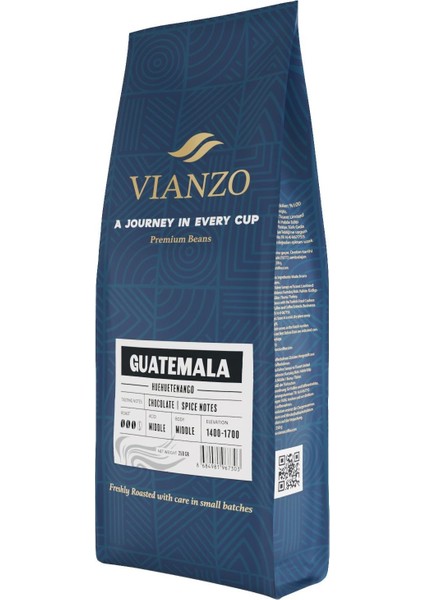 Guatemala Huehuetenango Öğütülmüş Filtre Kahve, %100 Arabica 250 G