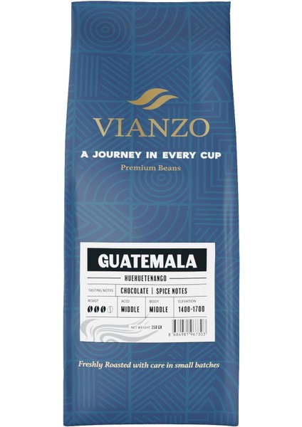 Guatemala Huehuetenango Öğütülmüş Filtre Kahve, %100 Arabica 250 G fiyatları