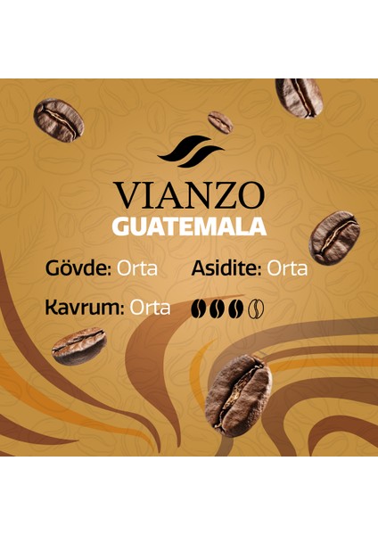 Guatemala Huehuetenango Öğütülmüş Filtre Kahve, %100 Arabica 250 G modelleri