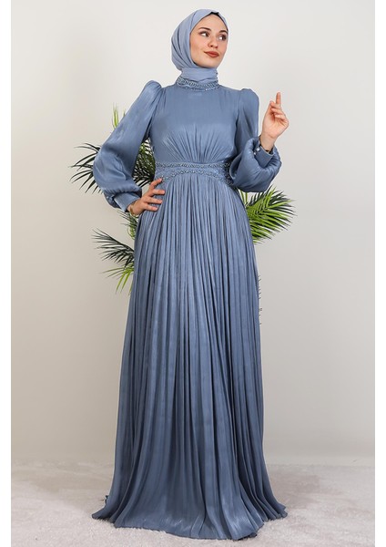 Meryem Boncuk Abiye Indigo