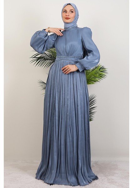 Meryem Boncuk Abiye Indigo modelleri