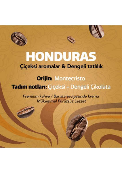Honduras Montecristo Öğütülmüş Filtre Kahve, %100 Arabica 250 G modelleri