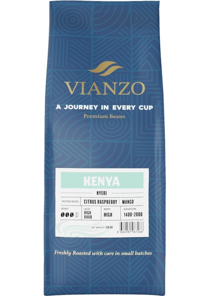 Kenya Nyeri Öğütülmüş Filtre Kahve, %100 Arabica 250 G fiyatları