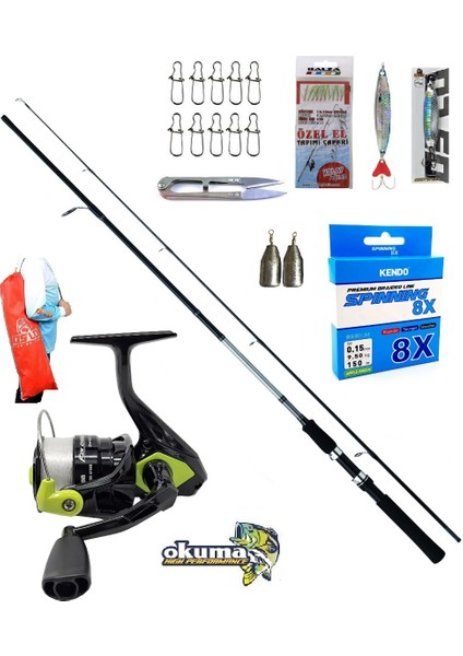 Okuma Fın Chaser 4000 210CM 10-30GR Daiwa Sweepfire Spin Olta Takımı Seti