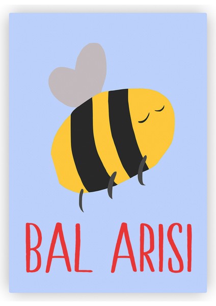 Bal Arısı Çocuk Odası Posteri Çocuklar İçin Ahşap Poster 20X29 cm