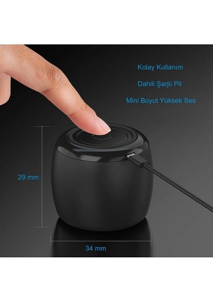 Ses Bombası Mini Bluetooth Hoparlör Mini Boyut Yüksek Ses Wireless Speaker