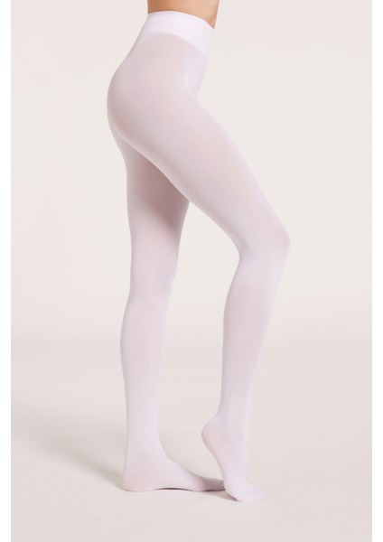 40 Den Opak Mat Beyaz Kaçmaz Kadın Külotlu Çorap fırsatları