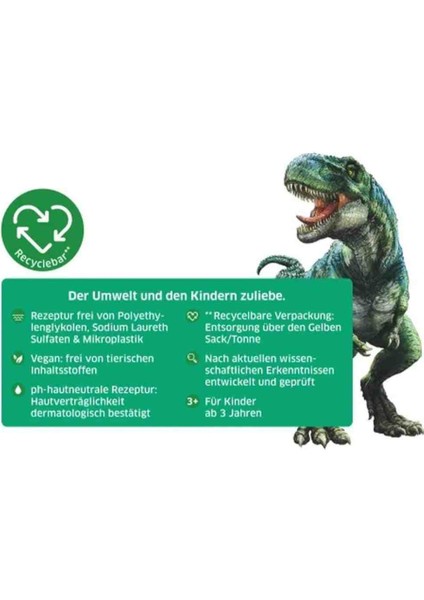 Tetesept Alman Kalitesi Çocuklar Için Yeşil Renkli T-Rex Dinazorlu Banyo Köpüğü 40ML modelleri