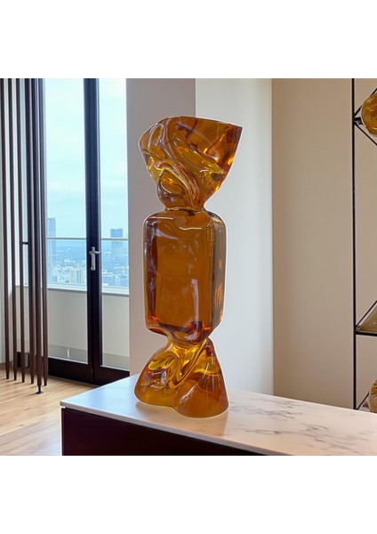 Amber Reçine Şeffaf Şeker Obje- Dekoratif süs eşyası